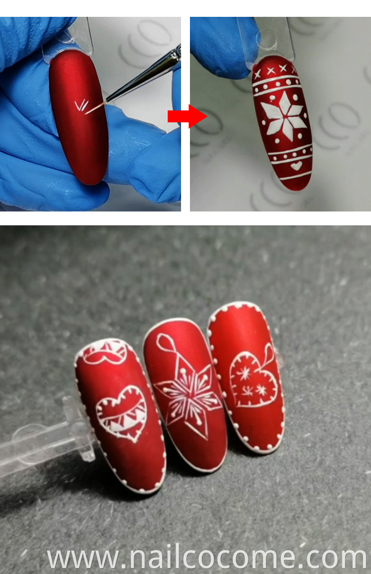 CCO Hot Sale Wholesale Christmas red nail gel 7.3 ml Soak Off Nail Polish Colors